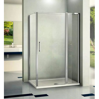 Душевой уголок BAS Good Door Pandora WTW + SP 120x80x185 стекло прозрачное, профиль хром