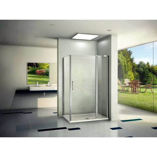 Душевой уголок BAS Good Door Pandora WTW + SP 120x80x185 стекло прозрачное, профиль хром