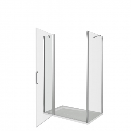 Душевой уголок BAS Good Door Pandora WTW + SP 120x80x185 стекло прозрачное, профиль хром