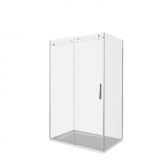 Душевой уголок BAS Good Door Puerta WTW + SP 110x80x195 стекло прозрачное, профиль хром