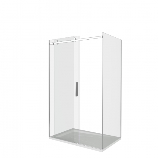 Душевой уголок BAS Good Door Puerta WTW + SP 110x80x195 стекло прозрачное, профиль хром