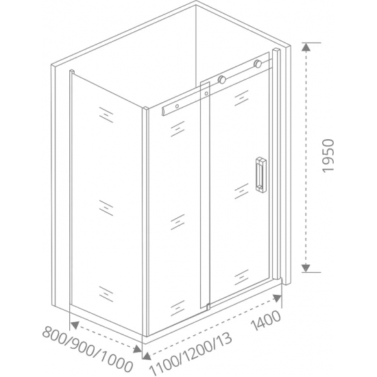Душевой уголок BAS Good Door Puerta WTW + SP 110x80x195 стекло прозрачное, профиль хром