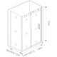 Душевой уголок BAS Good Door Puerta WTW + SP 110x80x195 стекло прозрачное, профиль хром