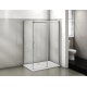 Душевой уголок BAS Good Door Puerta WTW + SP 130x80x195 стекло прозрачное, профиль хром