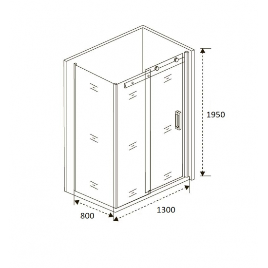 Душевой уголок BAS Good Door Puerta WTW + SP 130x80x195 стекло прозрачное, профиль хром