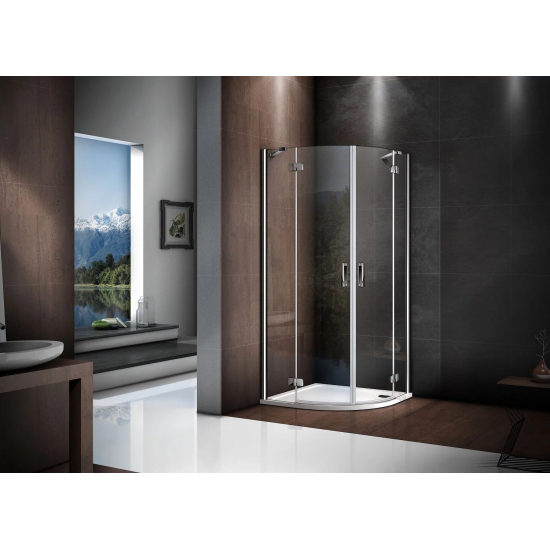 Душевой уголок BAS Good Door Saturn R-90-C-CH 90x90x185 стекло прозрачное, профиль хром