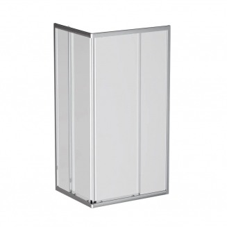 Душевой уголок BelBagno DUE-AH-2-120/80-C-Cr стекло прозрачное, профиль хром