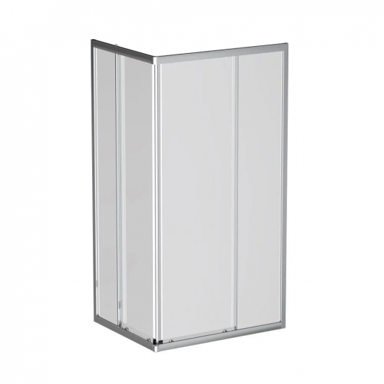 Душевой уголок BelBagno DUE-AH-2-120/80-C-Cr стекло прозрачное, профиль хром