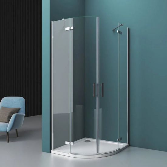 Душевой уголок BelBagno KRAFT-R-2-100-C-Cr стекло прозрачное