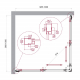 Душевой уголок BelBagno LUCE-A-2-100-C-Cr стекло прозрачное, профиль хром