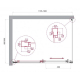 Душевой уголок BelBagno LUCE-AH-1-120/90-P-Cr стекло рифлёное, профиль хром