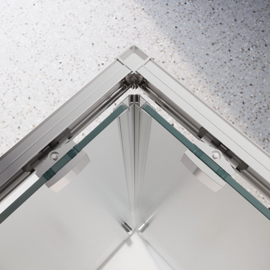 Душевой уголок BelBagno LUCE-AH-2-100/80-P-Cr стекло рифлёное, профиль хром