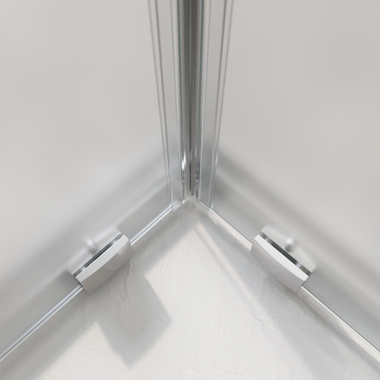 Душевой уголок BelBagno LUCE-AH-2-100/80-P-Cr стекло рифлёное, профиль хром