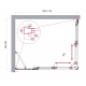 Душевой уголок BelBagno LUCE-AH-21-110/90-P-Cr стекло рифлёное, профиль хром