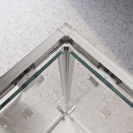 Душевой уголок BelBagno LUCE-AH-22-125/120-C-Cr стекло прозрачное, профиль хром