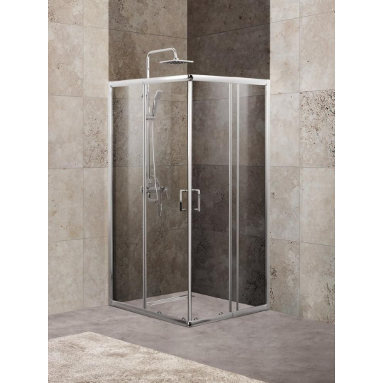 Душевой уголок BelBagno UNIQUE-A-2-75/90-C-Cr стекло прозрачное