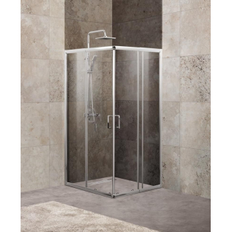 Душевой уголок BelBagno UNIQUE-A-2-85/100-C-Cr стекло прозрачное