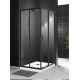 Душевой уголок BelBagno UNO-195-A-2-90-C-NERO стекло прозрачное