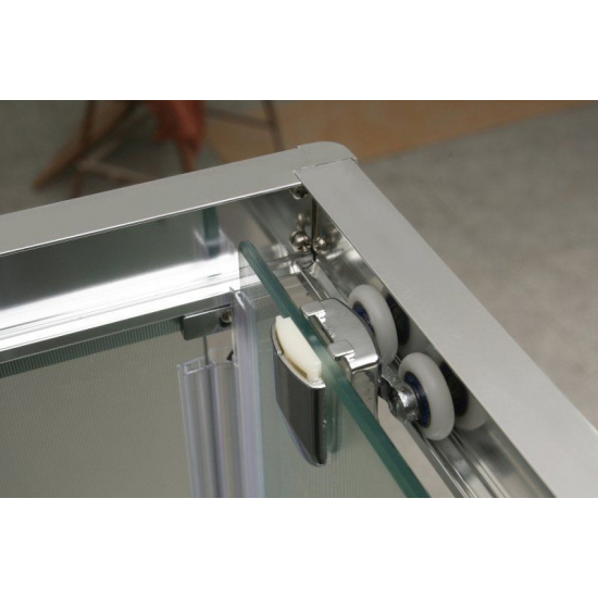 Душевой уголок BelBagno UNO-195-AH-2-100/80-C-NERO стекло прозрачное