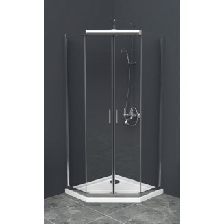 Душевой уголок BelBagno UNO-195-P-2-90-C-Cr стекло прозрачное