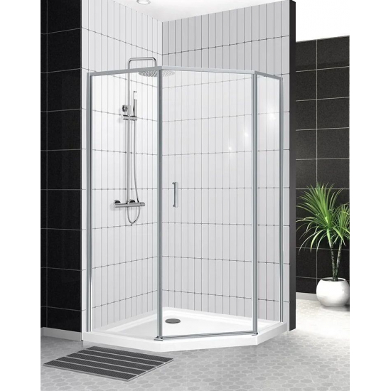 Душевой уголок BelBagno UNO-195-PH-1-100/80-C-Cr стекло прозрачное