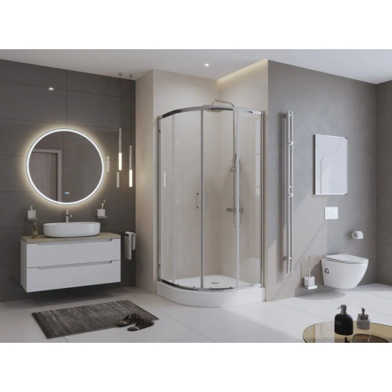 Душевой уголок BelBagno UNO-195-R-2-85-C-Cr стекло прозрачное