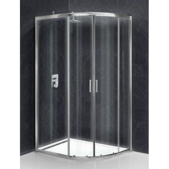 Душевой уголок BelBagno UNO-195-RH-2-100/80-C-Cr стекло прозрачное