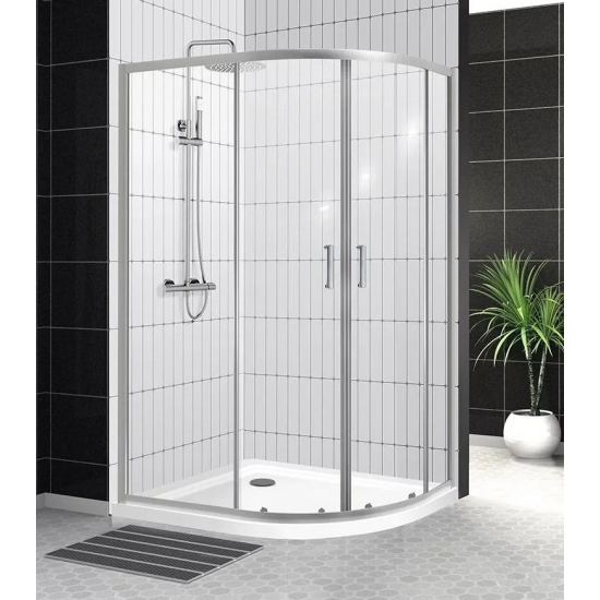 Душевой уголок BelBagno UNO-195-RH-2-100/80-C-Cr стекло прозрачное
