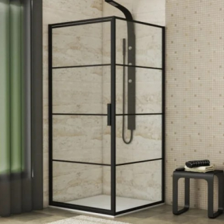 Душевой уголок BRAVAT Blackline BS090.2115B  90х90х195
