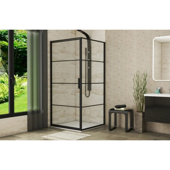 Душевой уголок BRAVAT Blackline BS090.2115B  90х90х195