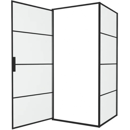 Душевой уголок BRAVAT Blackline BS090.2115B  90х90х195