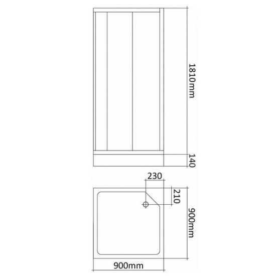 Душевой уголок HYDROOM HD-OK9090N 90x90x195