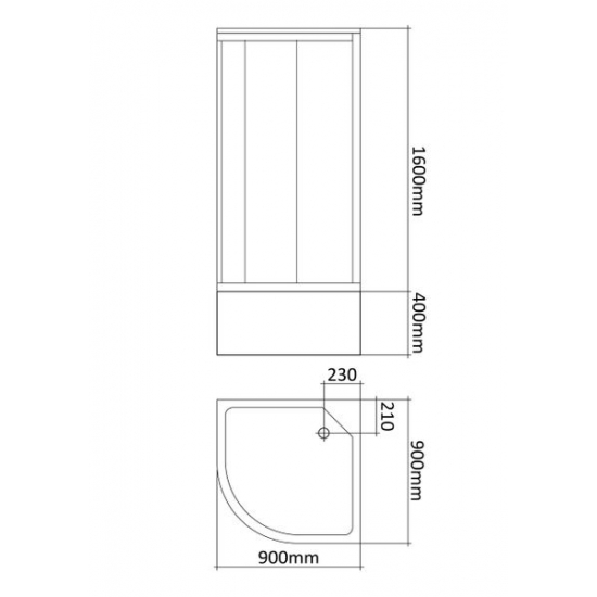 Душевой уголок HYDROOM HD-OU9090V 90x90x200