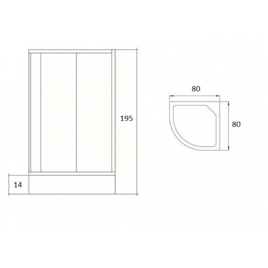 Душевой уголок LORANTO CS-837  80x80x195