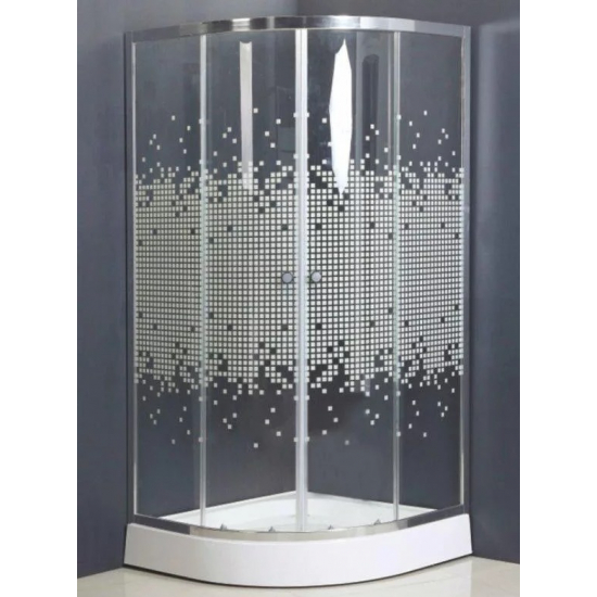 Душевой уголок NIAGARA Eco NG-001-14 90x90x195 мозаика, с низким поддоном