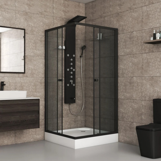 Душевой уголок NIAGARA Eco NG-008-14QT 80x80x195 стекло тонированное, с поддоном