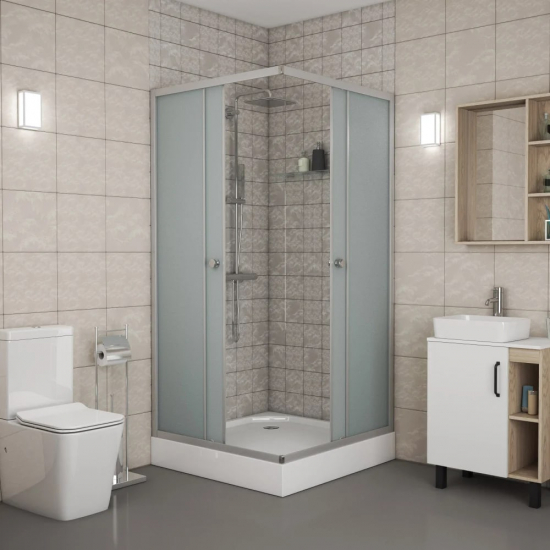 Душевой уголок NIAGARA Eco NG-009-14Q 90x90x195 стекло матовое, с поддоном 