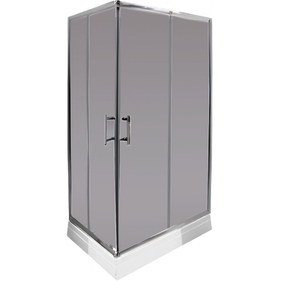 Душевой уголок PARLY QZ71S 70x100x195 стекло тонированное, профиль хром, низкий поддон