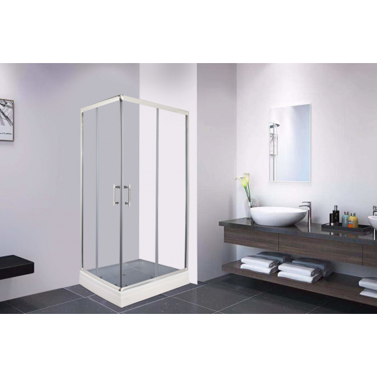 Душевой уголок PARLY QZ71S 70x100x195 стекло тонированное, профиль хром, низкий поддон