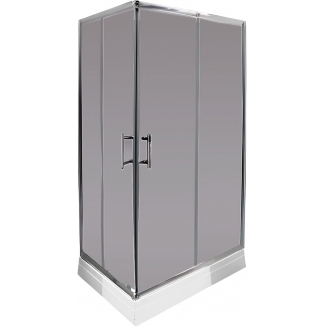 Душевой уголок PARLY QZ81S 80x100x195 стекло тонированное, профиль хром, низкий поддон