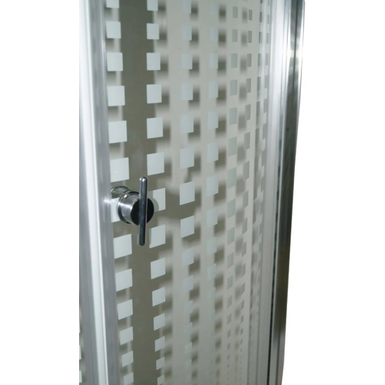 Душевой уголок PARLY Z901 90x90x193 стекло прозрачное с узором, профиль хром с поддоном