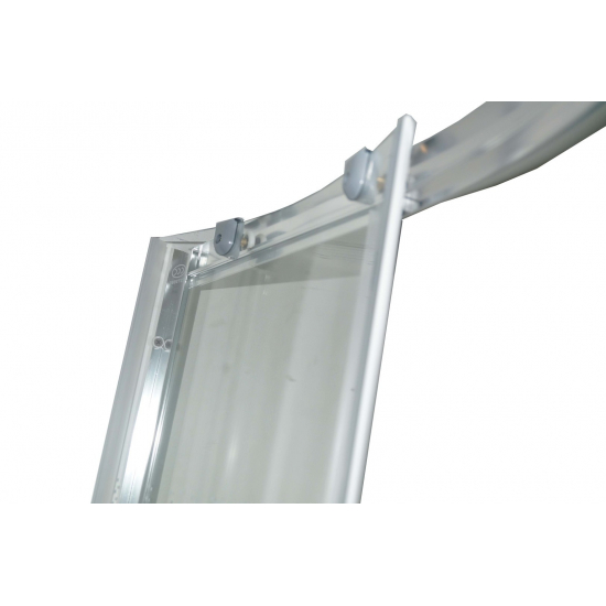 Душевой уголок PARLY Z9111 90x90x193 стекло прозрачное с узором, профиль хром с поддоном