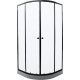 Душевой уголок PARLY ZE911B 90x90x190 стекло прозрачное, профиль чёрный с поддоном
