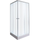 Душевой уголок PARLY ZEQ8111 80x80x193 стекло матовое, профиль белый с поддоном