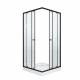 Душевой уголок PARLY ZEQ911B 90x90x190 стекло прозрачное, профиль чёрный, низкий поддон
