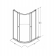 Душевой уголок PARLY ZF91 90x90x190 стекло матовое, профиль белый с поддоном