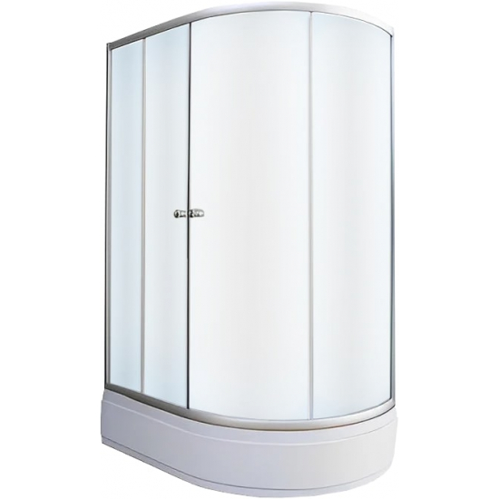 Душевой уголок PARLY ZFM1201 L 120x80x195 стекло матовое, профиль хром с поддоном