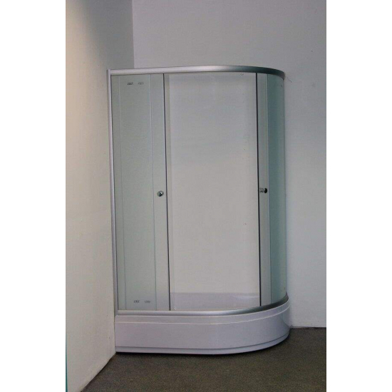 Душевой уголок PARLY ZFM1201 L 120x80x195 стекло матовое, профиль хром с поддоном