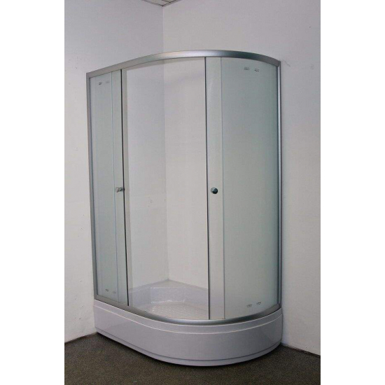 Душевой уголок PARLY ZFM1201 L 120x80x195 стекло матовое, профиль хром с поддоном