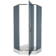 Душевой уголок PARLY ZPE911 90x90x195 стекло тонированное, профиль хром с поддоном